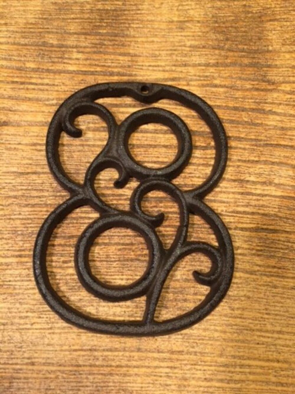 "8" (Eight) House Address Number Ornate Cast Iron Filigree 4 5/8" tall 0558-8